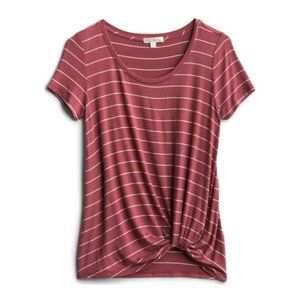 Nine Britton Dusty Pink Knot Front Top Stitch Fix